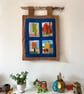 Abstract trees embroidered textile hanging  - Image 2