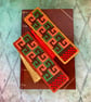 Set of 2 Handmade Celtic Design Inspired Cross Stitch Bookmark Book Lover Gift - Image 1