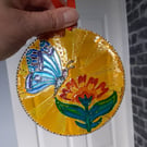 Butterfly and flower suncatcher