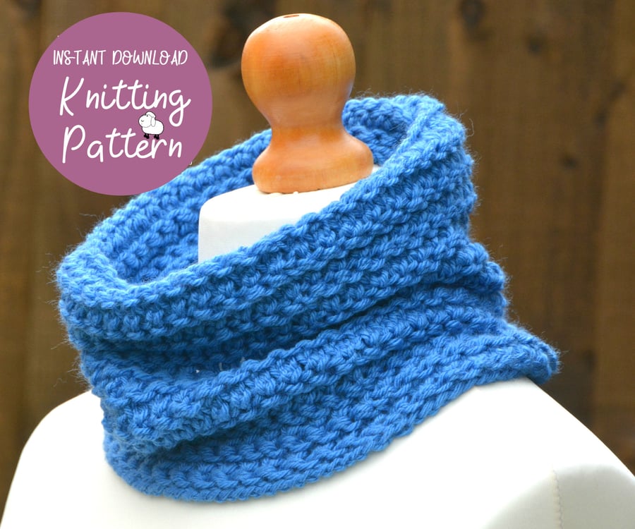 Chunky Infinity Cowl Circular Scarf Neckwarmer ... - Folksy