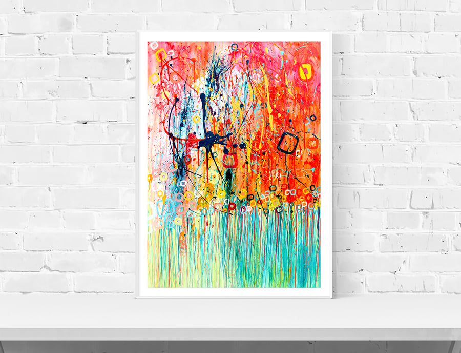 Abstract Art Print - Jellyfish