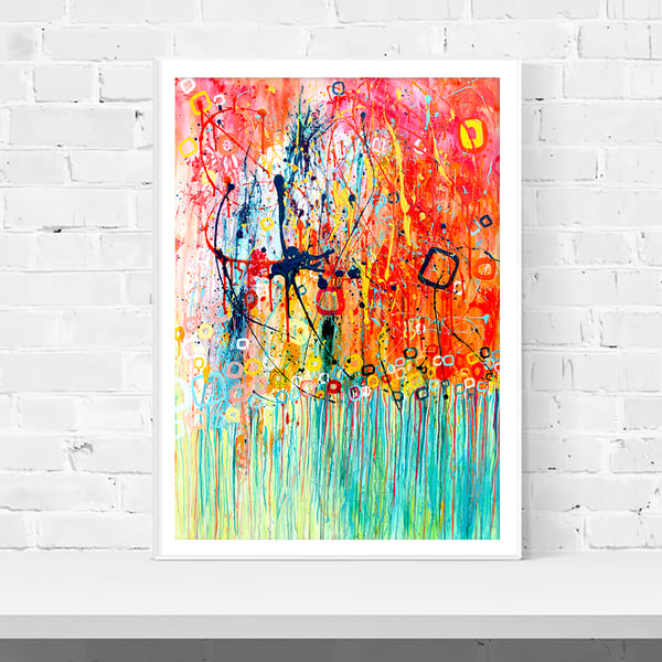 Abstract Art Print - Jellyfish