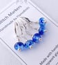 Lampwork Stitch Markers - Stained Glass Blues - Image 3