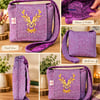 Harris tweed crossbody bag with embroidered Stag 