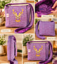 Harris tweed crossbody bag with embroidered Stag  - Image 1