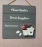 Handmade Wooden Garden Quote Plaque – Flower Pots, Bird & Floral Wall  - Image 4