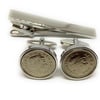 21s Anniversary 2000 coin cufflinks - for a 21st birthday in 2000 anniversary, 