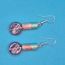 Fun inverse lollipop paper beaded earrings