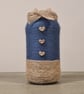 Rustic Yarn Wrapped Vase With Wooden Heart Accents