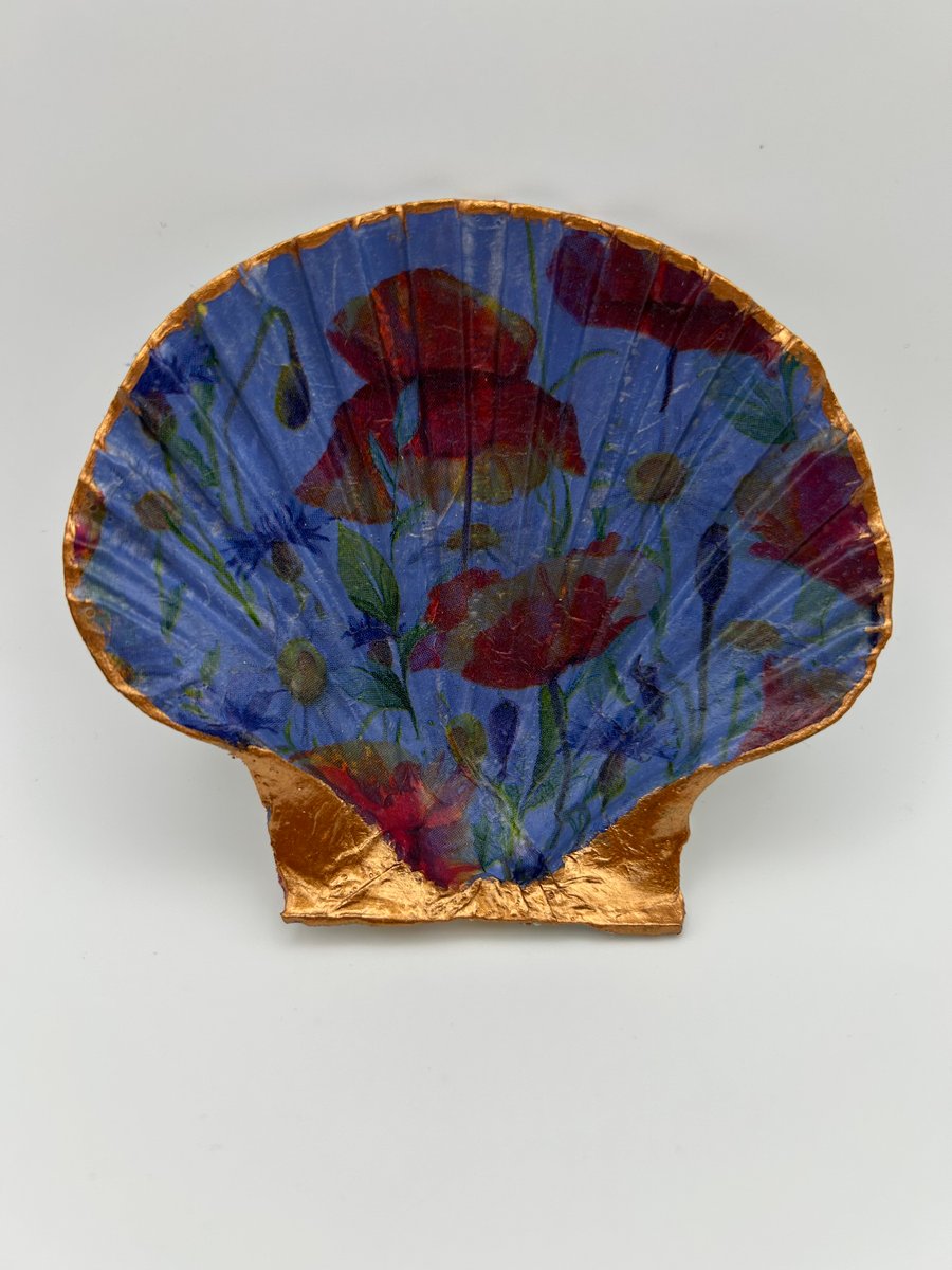 Shell Trinket Dish - Poppy Blue