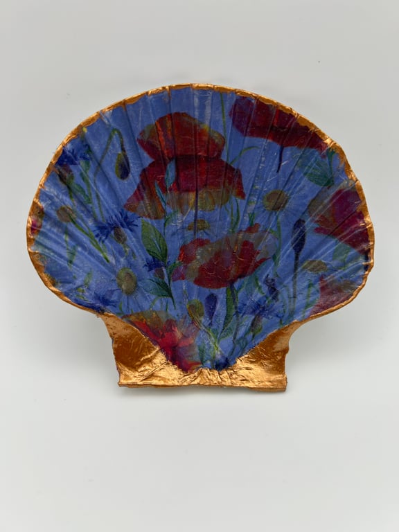 Shell Trinket Dish - Poppy Blue