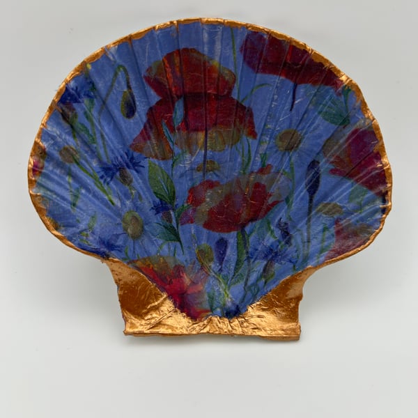 Shell Trinket Dish - Poppy Blue