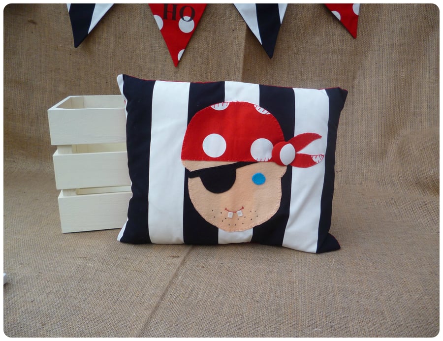 Black Stripe Pirate Cushion Cover (SKU00478) ON SALE