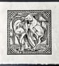 Lady Godiva. A lino-cut print of the Coventry legend. - Image 1
