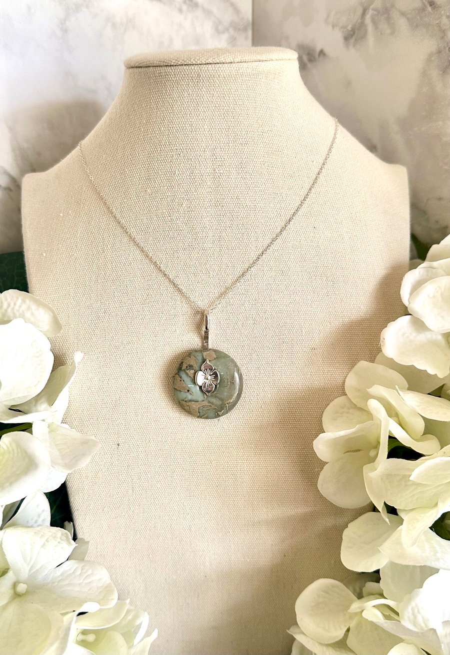 Donut Necklace - Sea Sediment Jasper (Sage)