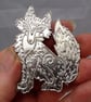 Pewter fox brooch - Image 3