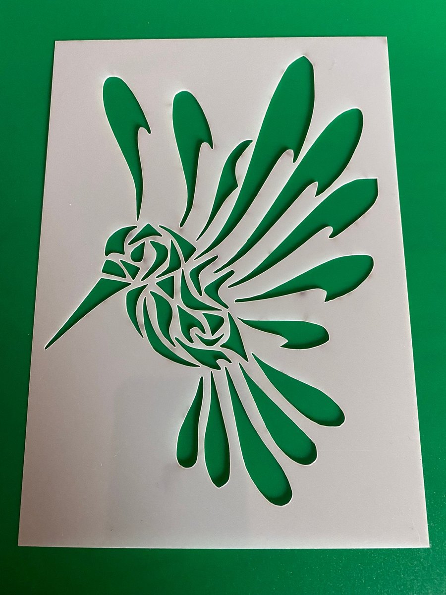 Hummingbird Stencil - Reusable, Washable, Various Sizes, High Quality Mylar