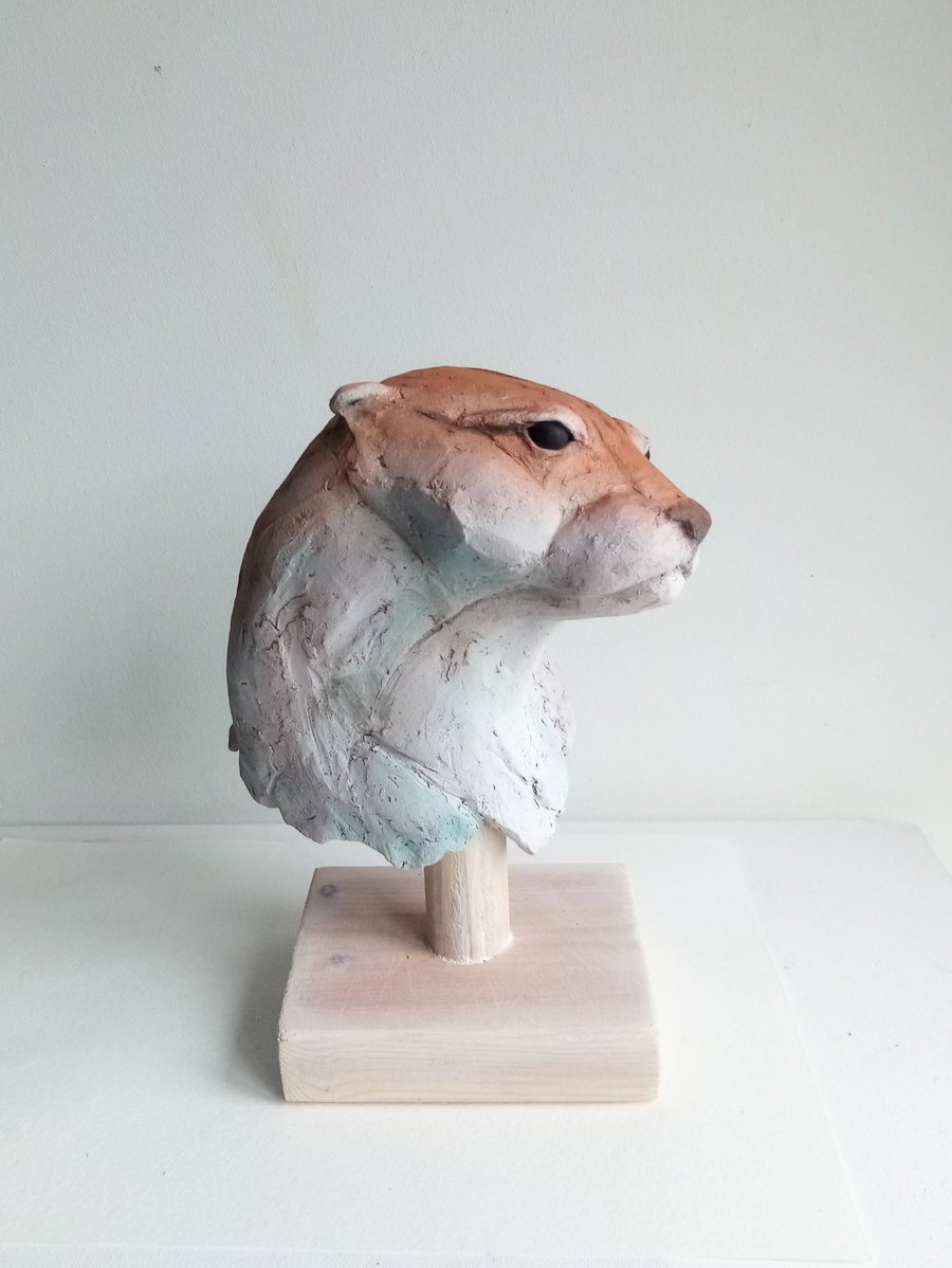 River Otter portrait sculpture 