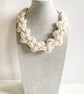 Neutral necklaces made with cotton, Lily Necklace, Mother's Day Gifts - Image 7