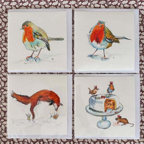 Pack of 4 Christmas cards 2026 collection 