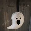 Gavin The Halloween Spooky Ghost 100% Wool Felt Hanging Decoration