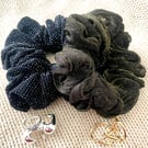 Gold and silver scrunchie set , designed to match your jewellery 