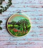 Rainbow landscape embroidery hoop art - Image 3