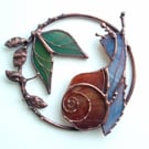 Stained Glass Snail Ring - handmade in Hampshire