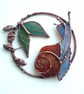 Stained Glass Snail Ring - handmade in Hampshire
