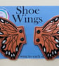 Butterfly Wings, Embroidered shoe,boot wings. Orange - Image 1