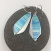  ‘Seascape’ blue, silver and turquoise layered earrings
