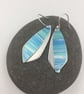  ‘Seascape’ blue, silver and turquoise layered earrings
