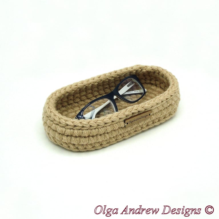 Bedside glasses tray, soft horizontal eyeglass holder, desk eyeglasses tray