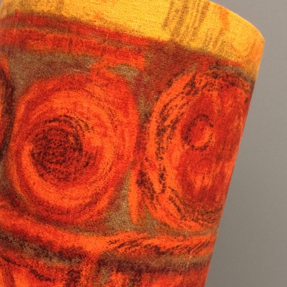 Abstract Autumnal Mid Century Lampshade option in 50s 60s vintage fabric
