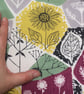 Retro Floral Helianthus Mid Century 50s Bernard Wardle Vintage Fabric Lampshade - Image 3