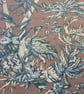 Vintage Fabric  NYANZA by Jane Jeale 1975 Bamboo and Birds Country Chic - Image 1