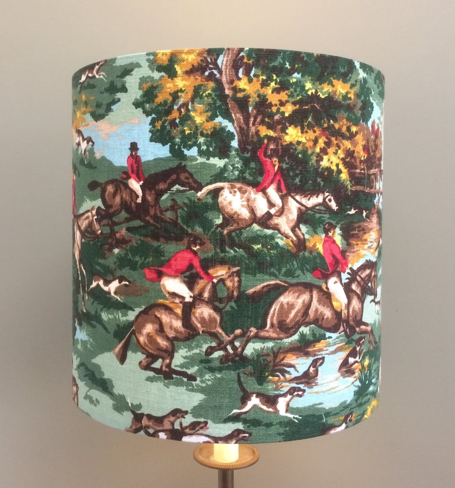Traditional Tally Ho Tarporley Brown Horse and Hounds Lampshade