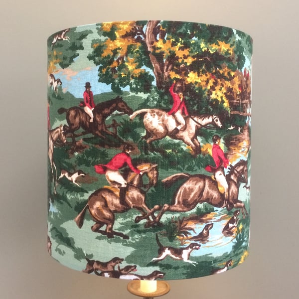 Traditional Tally Ho Tarporley Brown Horse and Hounds Lampshade