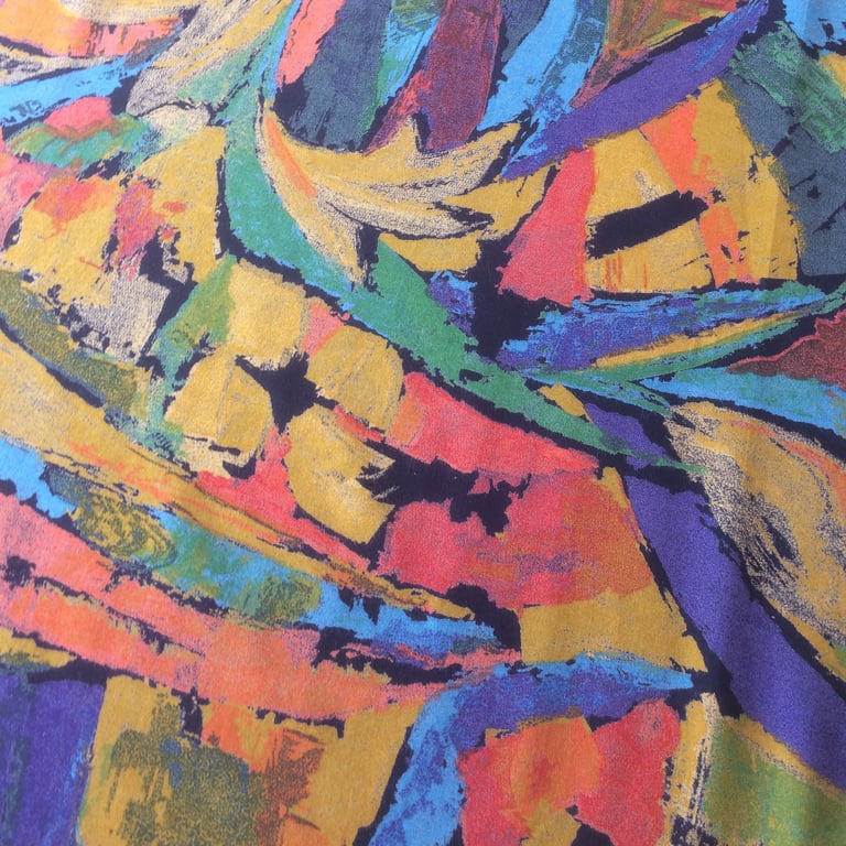 VIVID Multicolour Lampshade option in bright 80s 90s  vintage fabric 