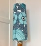 Retro BIG Floral Flower Lampshade 70s 60s BORAS Blue Teal Grey vintage fabric - Image 3