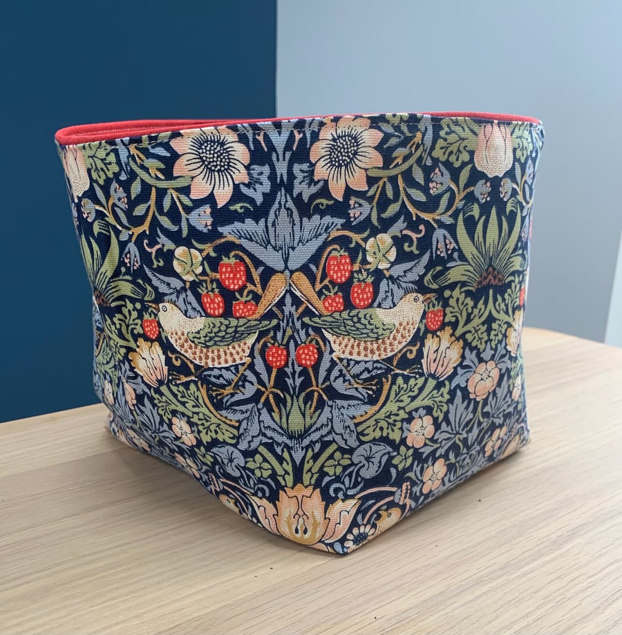 Large Faux suede fabric basket