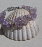 Ametrine Gemstone Beaded Chakra Bracelet "Lavender Burst"
