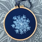  Botanical Art, Pretty Cyanotype in an Embroidery Hoop.