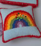 Bright Rainbow Needlepoint Tapestry Kit - DIY Pincushion or Needle Case - Image 3