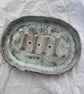 Handmade ceramic soapdish white glaze - Image 5