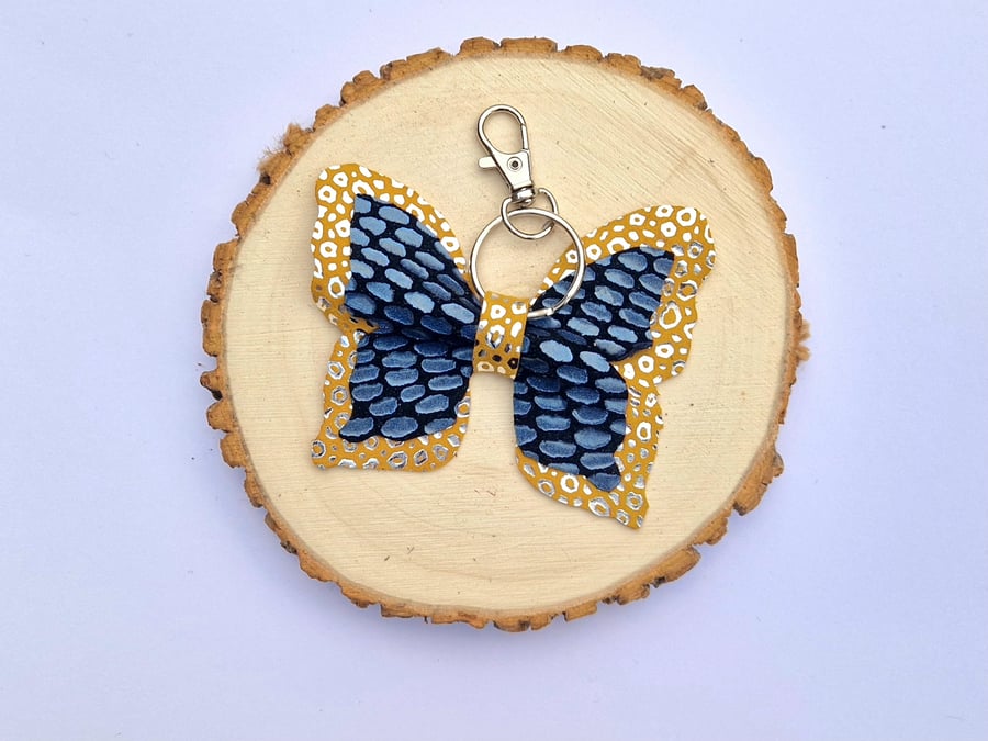 Leather Butterfly Bag Charm