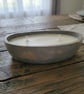 Charcoal Black & Gold Leaf Candle Dish with Candle - Image 1