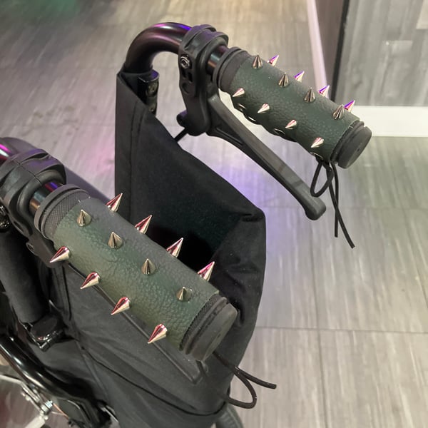 Leather Wheelchair Handle Deterrent (WHDs) - Keep Unwanted Hands OFF Your Wheels