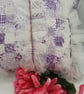 Frill feature cushion in purple and white. Free uk delivery  - Image 7