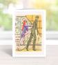 Egyptian Mummy Greeting Card: Hand Drawn Comic Horror Illustration (502) - Image 2